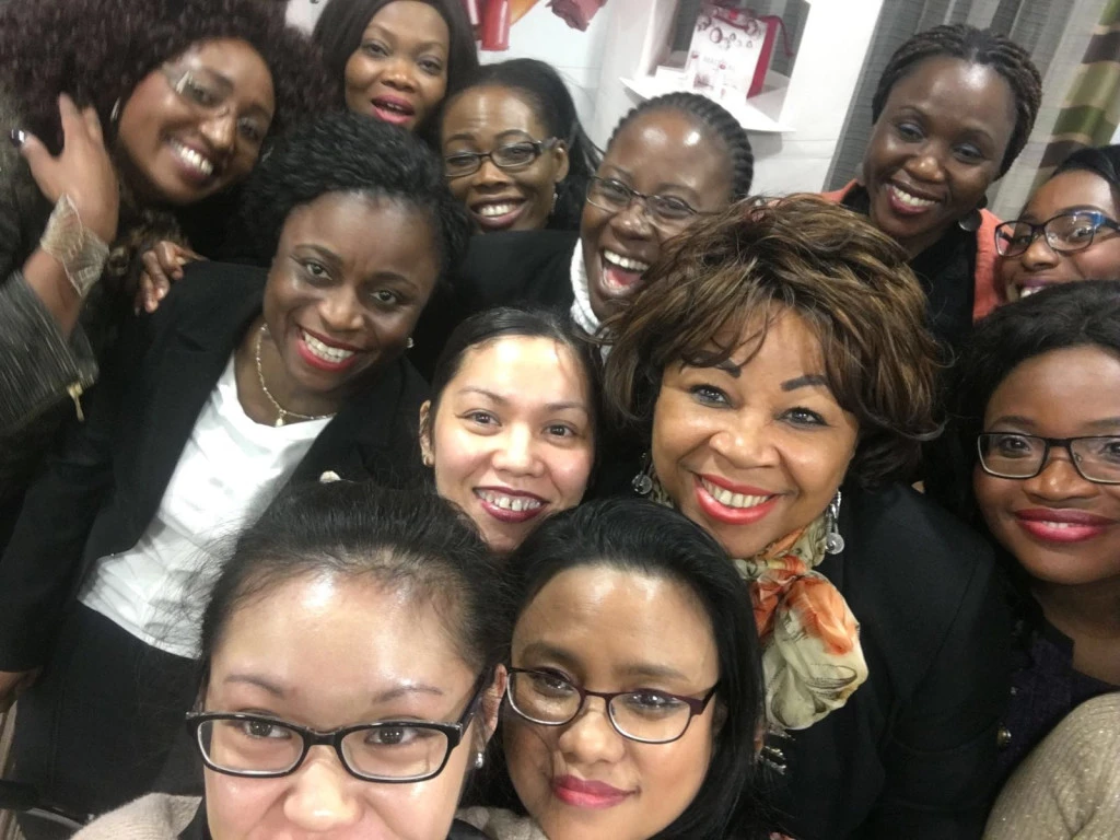 Mary Kay Executive Snr. Sales Director Nkechi Okorocha with a cross section of her mentees